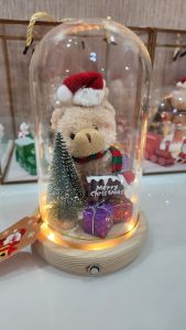 Christmas Wonderland Santa Claus Snowman Christmas Gift Box Christmas Bear in Glass Dome Christmas Dome with Light