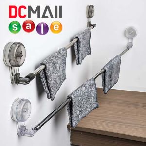 ราวแขวนผ้าสแตนเลสก้านเดียว ปรับยืดได้ 45-77 ซม. – ติดผนังด้วยสุญญากาศ ไม่ต้องเจาะ ไม่เป็นสนิม สินค้าพร้อมส่งในไทย