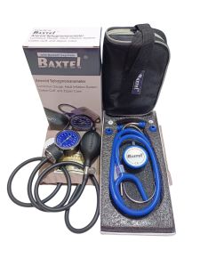 Baxtel Aneroid Sphygmomanometer Blood Pressure Monitor With RoyalBlue Deluxe Stethoscope