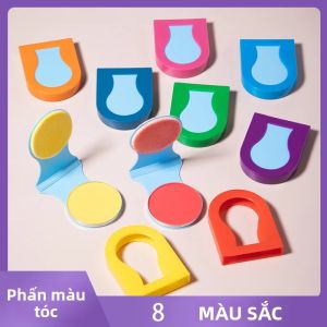 Bộ Phấn Tạo Kiểu Tóc Tạm Thời 8 Màu Dễ Gội Sạch Tự Làm Chất Lượng Salon Dụng Cụ Nhuộm Tóc Cho Tiệc Tùng