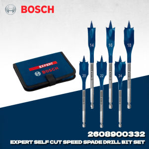 Bosch | BOSCH 2608900332 Expert Self Cut Speed Spade Drill Bit Set 6pcs 14/16/18/20/22/24mm High Speed Drilling For Woodworking