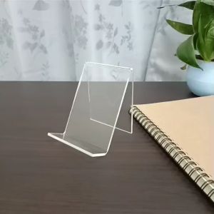 แท่นโชว์สินค้า ที่ตั้งโชว์ของ ที่ตั้งหนังสือ ขาตั้งกรอบรูป ที่ตั้งมือถือ อะคริลิคใส หนา 3 มิล (MS2)