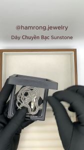 Dây chuyền bạc S925 mặt đá – Biểu tượng huyền bí & quyền năng | Nhẫn Bạc Sunstone 19 HAMRONG