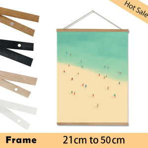 21-50CM Magnetic Frames Teak Pine Wood Picture Poster Hanger Frame For Wall Art Canvas Print Painting Kids Room Home Decor