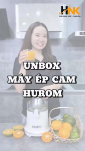 Máy vắt cam tự động Hurom CJ-B03FWH nội địa Hàn máy ép cam điện cao cấp công suất 170W màu kem.