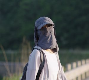 ROCKBROS 2 In 1 Foldable Balaclava Full Face Scarf Women Men Sun Protection Adjustable Hiking Cycling Fishing Head Cover Cap Removable Hat