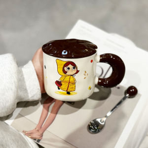 Cốc Gốm Sứ Sáng Tạo Magic Bé Gái Có Nắp Và Thìa Cốc Nước Ngọt Ngào Cho Bạn Thân Cốc Đựng Nước Có Thiết Kế Dễ Thương