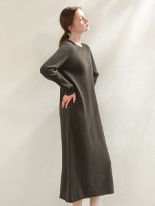 Miccbeirn | Comfortable Wool Knit Dress for Slimming and Casual Style