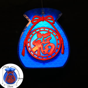 Colorful Lucky Character Lanterns Outdoor Landscape Tree Decorations Festive North European Style Country Style Lighting