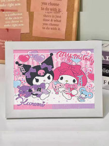 รูปติดกระดาษเพชร DIY สำหรับเด็กผู้หญิงอายุ 3-14 ปี ของขวัญวันเกิด ของตกแต่งห้องเรียน รูปติดกระดาษเพชรรูปหมา รูปติดกระดาษเพชรสีสันสดใส