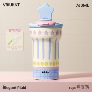VRIUKNT | Stylish Thermal Insulated Cup Straw Cup