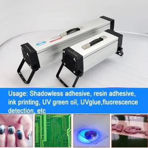 Portable 600W UV Curing Lamp 395nm 365nm Light Shadowless Adhesive Dry Fluorescence Detection for Glass Repair Oil Ink Curing