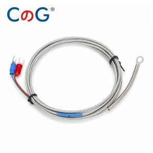CG | CG 5mm Hole Washer Gasket Thermocouple K J Type Hole Ring Head Temperature Sensor with 1/2/3/5M Wire for Temperature Controller