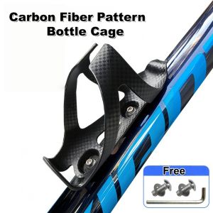 Bike Water Bottle Holder - Lightweight Carbon Fiber Pattern Bicycle Bottle Cage for Road and Mountain Bike