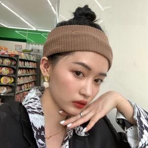 Băng Đô Quấn Tóc Len Dệt Kim Wide Edge Hàn Quốc Mùa Thu Mùa Đông Thời Trang Rửa Mặt Ép Tóc Phụ Kiện Tóc Màu Trơn