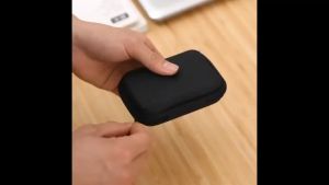 Dompet Pouch Penyimpanan Serbaguna Persegi Panjang Headset Handsfree Charger Kabel Koin Case Memory Card Flashdisk Box