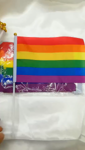 🔥ราคาส่ง🔥ธงเกย์ ธงสายรุ้ง ธงหลากสี ธง LGBT ก้านพลาสติก ธงชายรักชาย ธง หลากหลายทางเพศ ธงเพศเดียวกัน ธงสีรุ้ง ธง