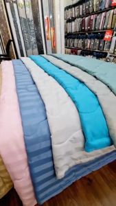 🔜MẪU MỚI⭐ Bộ Chăn Ga Gối Cotton Lụa Khách Sạn Vải Nhập Khẩu Cao Cấp In Vân Sọc 3F Siêu Đẹp Loại 1 Mền Chần Bông Cao Cấp _ Nemtot Bedding