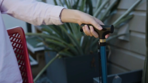 Aluminum Metal Folding Walking Stick with Adjustable Height and Non-slip Rubber Base Telescopic Walking Stick Foldable cane adjustable Portable safety elderly walking stick