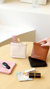 DBI Dompet Pouch Tempat Penyimpanan Kosmetik Mini Dompet Serbaguna Penyimpanan Uang Koin Tas Travel Penutup Otomatis Magnet-Win Tas Mini Penyimpanan Multifungsi Portable