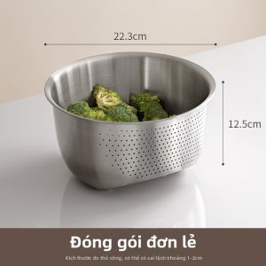 LANJIAOLUO | Rổ Thoát Nước Bằng Inox 304 Dùng Để Rửa
