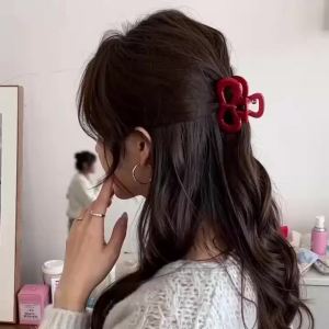 Kẹp Tóc Chấm Bi Đỏ Cổ Điển Cao Cấp Thời Trang Nữ Phụ Kiện Tóc Cài Sau Gáy Dễ Thương Kẹp Cá Mập Dùng Hàng Ngày