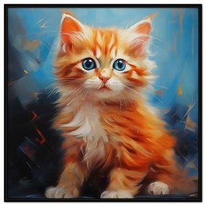 Tranh treo tường tranh dán tường mèo cute tranh decor thú cưng. CGI-138