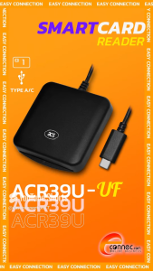 เครื่องอ่านบัตรสมาร์ทการ์ด ความเร็วสูง คุณภาพดี อ่านบัตรประชาชน รุ่น ACR39U-UF Type-C ยี่ห้อ ACS รับประกันสินค้า 1 ปี