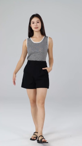 HFA Womens High Waisted Cotton Shorts