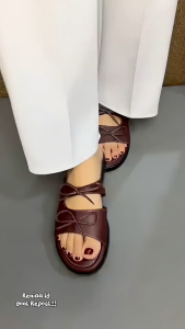 Sandal Wanita Platform Terbaru Sendal wanita Selop Pita Tali Empuk Viral Kekinian 2025