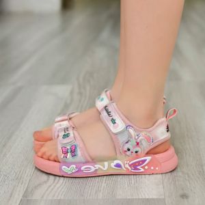 Xăng đan bé gái in hình thỏ ngộ nghĩnh dép sandal đi học bé gái mùa hè thoáng khí êm chân BN129