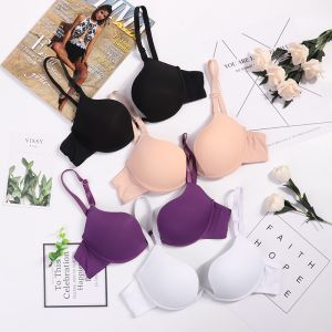 【Free Shipping】Seamless Bra Backless Invisible Plunge Deep V Low Cut Push Up Back Bra Gather Plunge Bra for Women