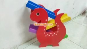 APE-Dino APE Sliding Car Dino Dinosaurus Mainan Mobil Kayu Anak PAUD
