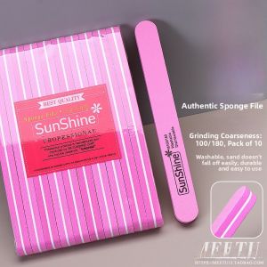 SunShine Ultra-Thin Nail Sanding Sponge Strip Polishing Grinding for Manicure Care Easy to Use Nail Care Tools for Hands