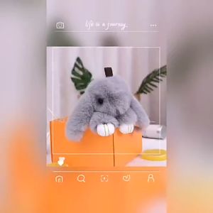 Deere Jack jonstew พวงกุญแจกระต่ายน่ารัก - ระเป๋ากระต่ายขนาดเล็ก ขนมิงค์ขนตายจี้กระต่าย ขวัญขนาดเล็ก