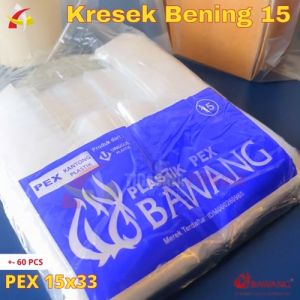 Kantong Kresek Bening PE PEX 15 / Kantong Plastik Bening Bawang 15x33