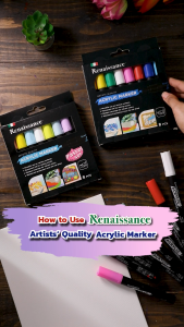 Renaissance Acrylic Marker ปากกา ปากกามาร์กเกอร์ อะคริลิค 15 เฉดสี จำนวน 1 ด้าม
