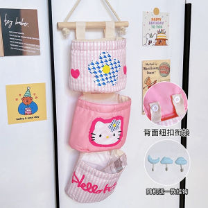 Hanging Storage Bag Clothes Cabinet Organizer Cotton Fabric Wall Mounted Student Dormitory Room Bedroom Storage Solution