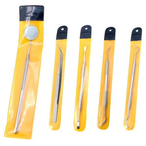 Stainless Steel Dental Mirror Oral Care Tool Teeth Cleaning Hoe Tweezers Probe Flat Pointed Sickle Scraper