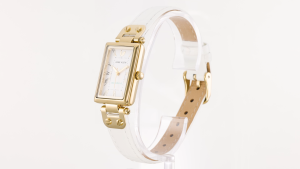 AK3820 Anne Klein Womens Accented Croco-Grain Strap Watch