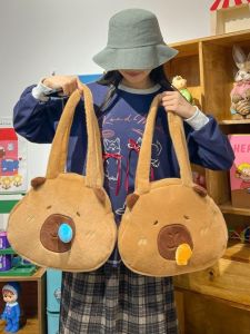 กระเป๋าสะพายไหล่ผ้าขนสัตว์ฤดูใบไม้ร่วง/ฤดูหนาวสำหรับผู้หญิง กระเป๋าสตางค์สัตว์น่ารักแบบใหม่ กระเป๋าสตางค์เดินทางสำหรับนักเรียน กระเป๋าสะพายไหล่แบบเดี่ยว