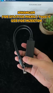 XIHANCAM POE Splitter Micro USB 48V To 5V Kabel POE Injector Konektor POE Splitter Adaptor Power 5V