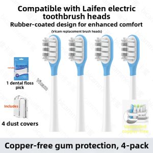 Soft Bristle Electric Toothbrush Head Replacement Adult Non-Copper Coated Deep Cleaning Dental Care Accessory by Laifen