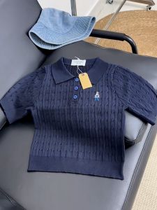 Polo Shirt Crop Top Short Sleeve T-shirt Women Kaos Wanita Crop Polo Kerah Lengan Pendek Korean Style(35-65kg)