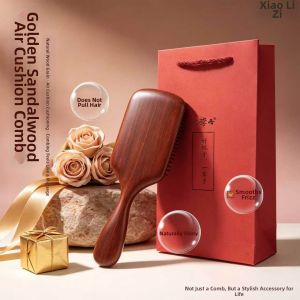XIAOLIZI | Hair Smoothing Scalp Meridian Massage Hair Follicle Stimulating Wooden Air Cushion Comb