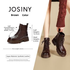 Josiny | Lined Warm British Style Martin Boots
