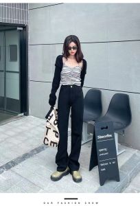 Light-Fashion New กางเกงยีนส์ทรงหลวมสไตล์เกาหลี หลากสี ทรงสวย กางเกงใส่สบาย ยอดนิยม