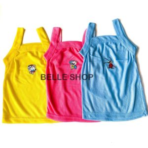 12pcs singlet anak perempuan 1-10thn XS.S.M.L.XL.XXL WARNA CERAH TERMURAH/KAOS DALAM ANAK PEREMPUAN ANAK TK ANAK SD TERMURAH