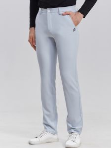Mens Golf Spring Autumn Long Pants Medium Thick Stretch Slim Fit Quick Drying