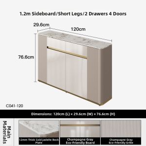 Modern Luxury Slim Storage Sideboard